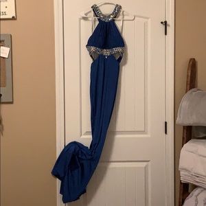 Long Royal Blue Prom/Pageant Gown / WORN ONCE